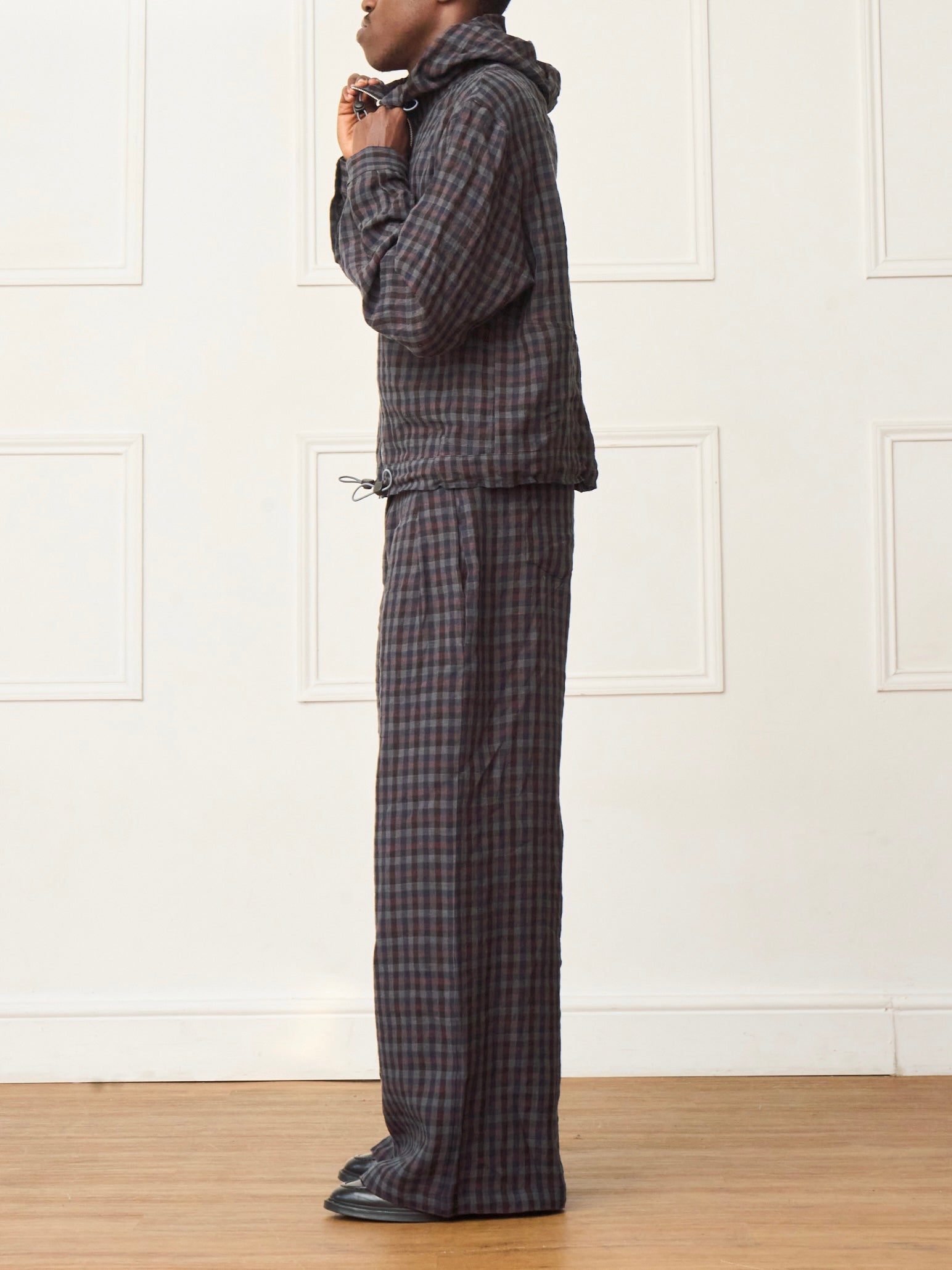 jamie jacket - gingham linen