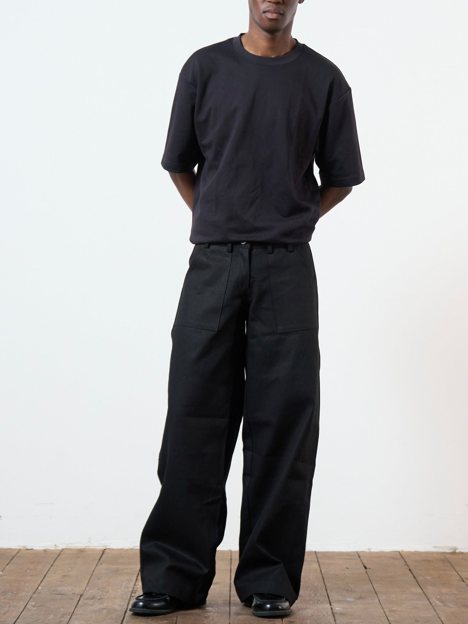 slouch jean - black denim