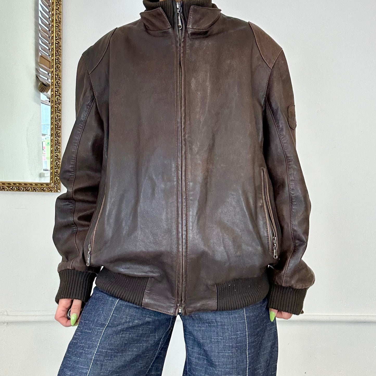 brown bugatti leather jacket