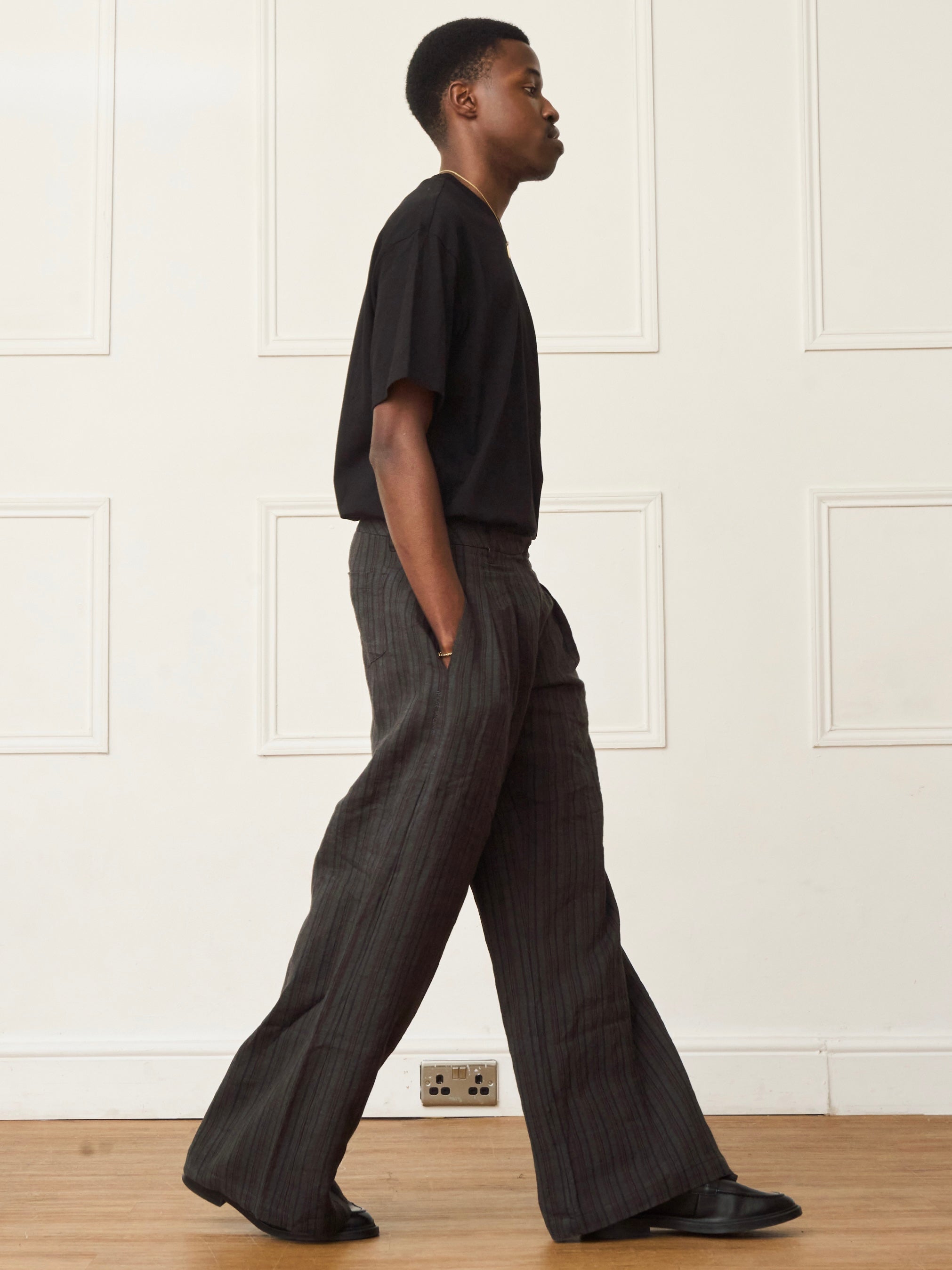 parker trouser - cinder linen