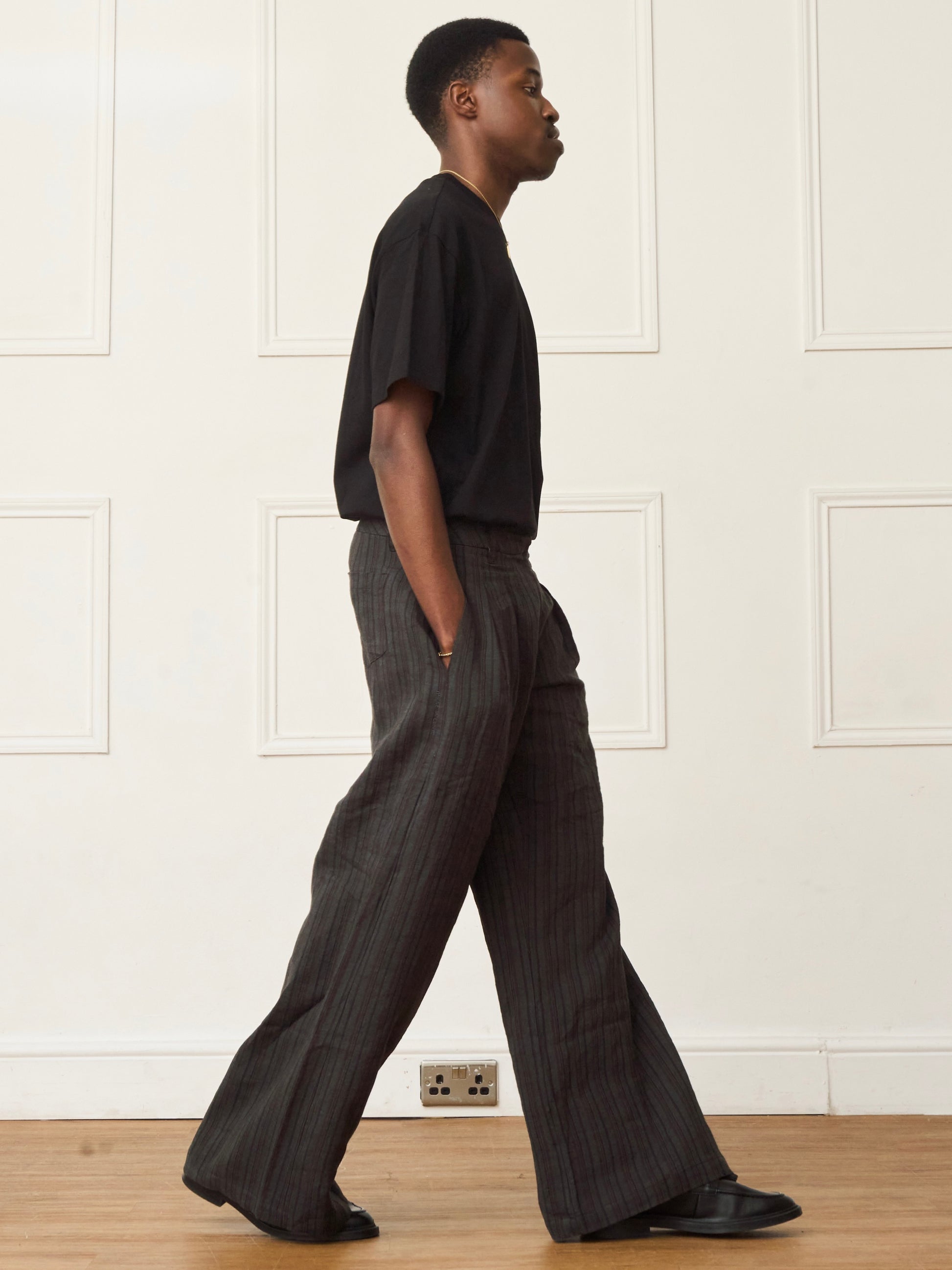 parker trouser - cinder linen