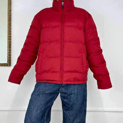 red fila puffer coat