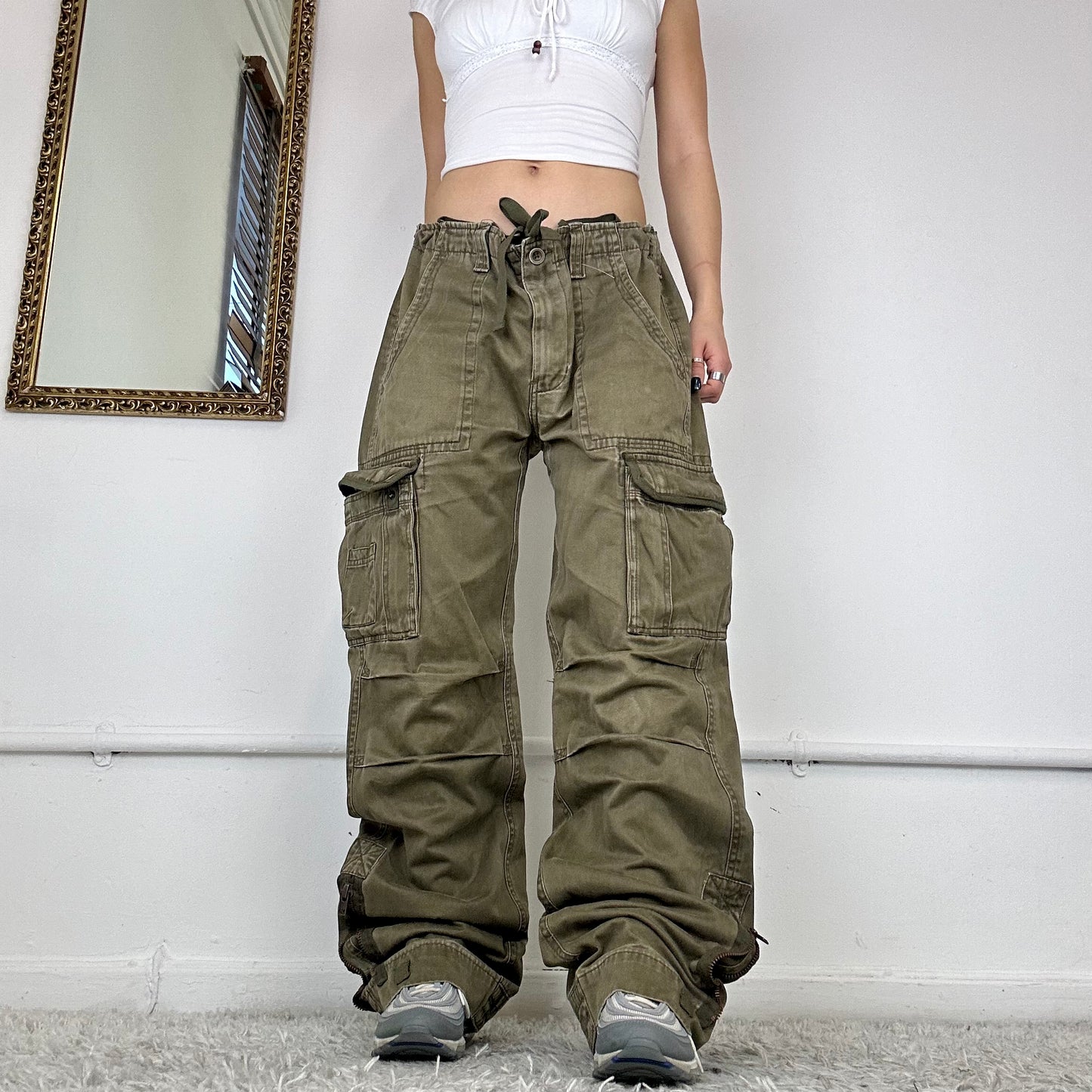 00s wide leg cargo trousers