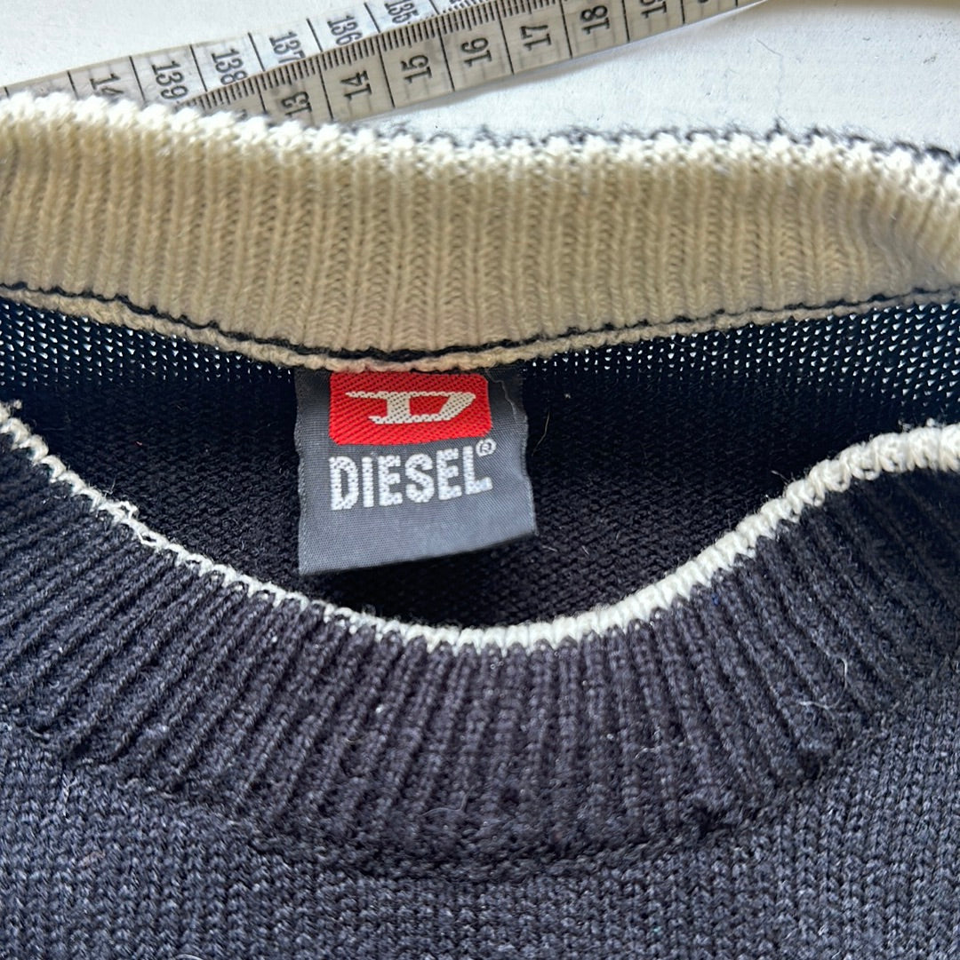 vintage black diesel knit jumper