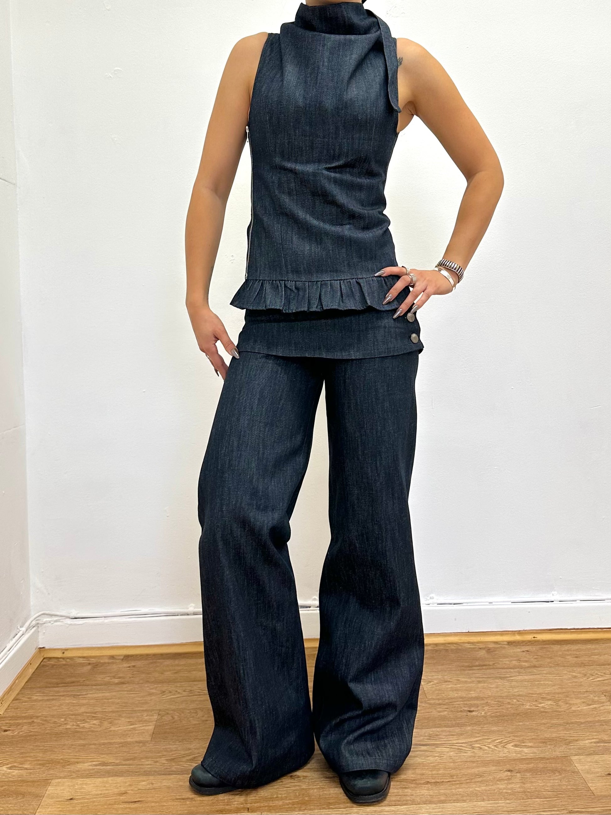 shay trouser - navy denim