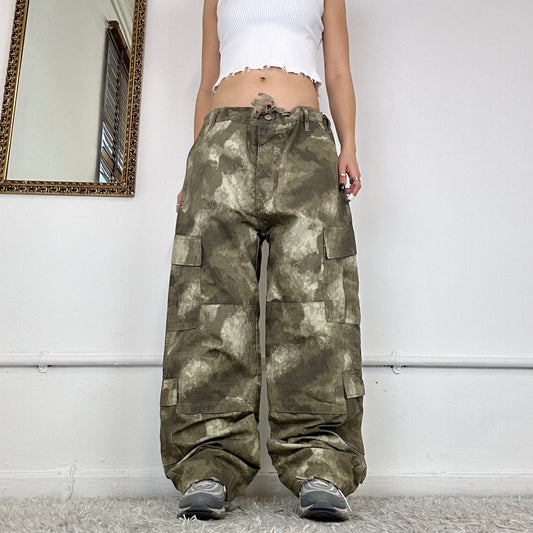 abstract camo cargo trousers