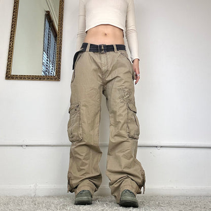 00's printed cargo trousers by espirit