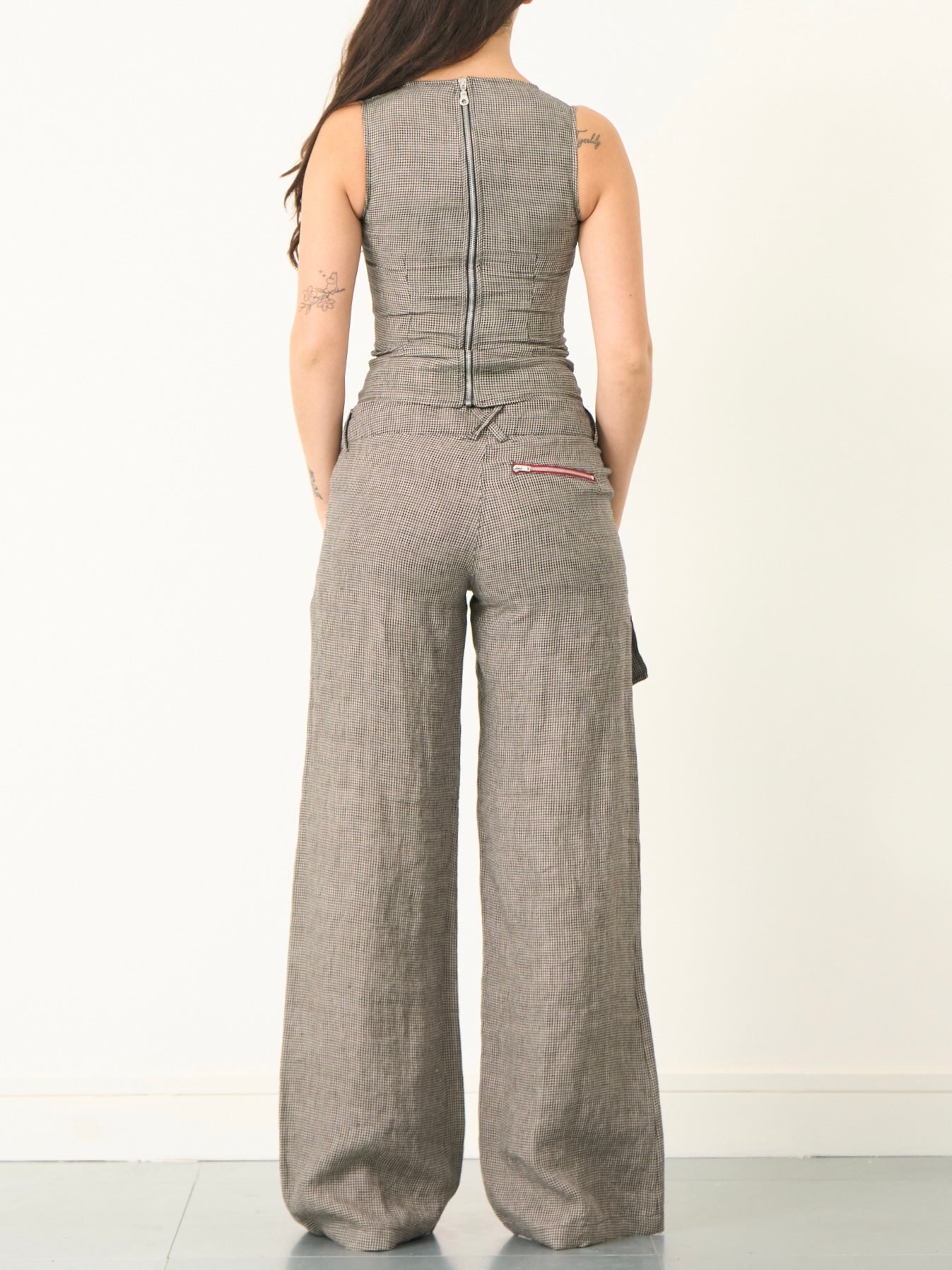 charlie top - dogtooth linen