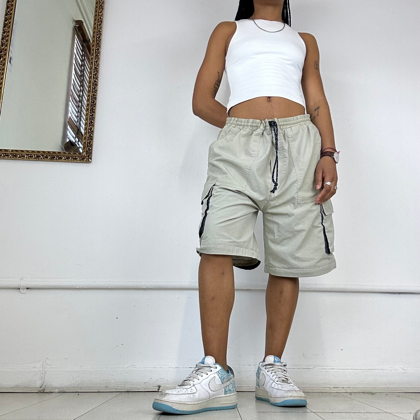 00's baggy cargo trousers/shorts