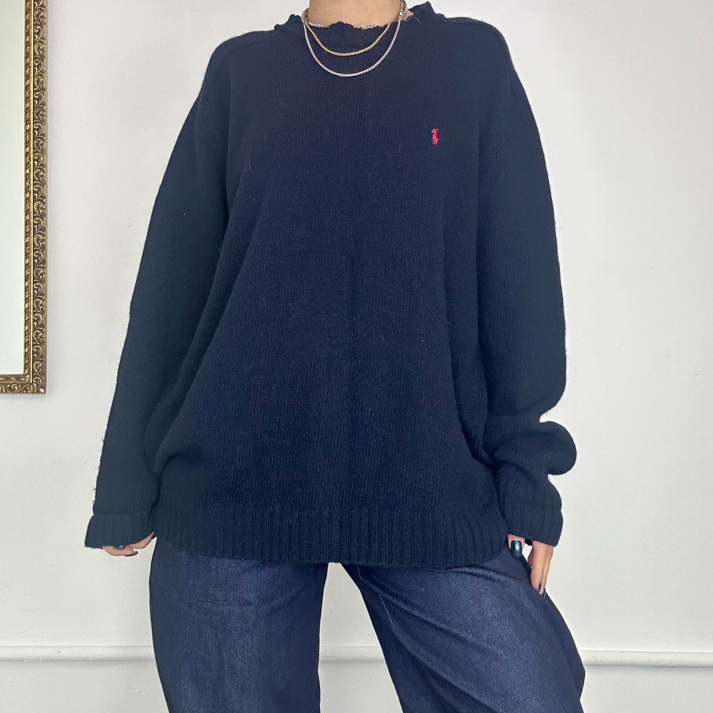 oversized polo by ralph lauren knit jumper