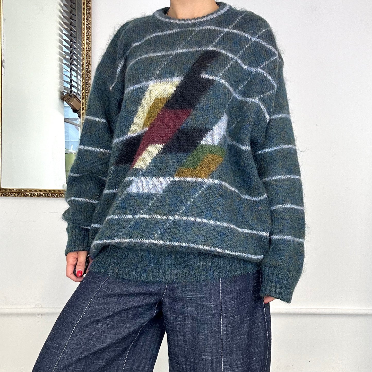 vintage casablanca cashmere abstract knit jumper