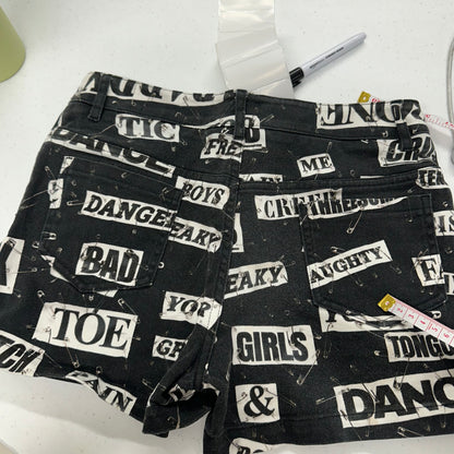 vintage moschino couture graphic print mini shorts