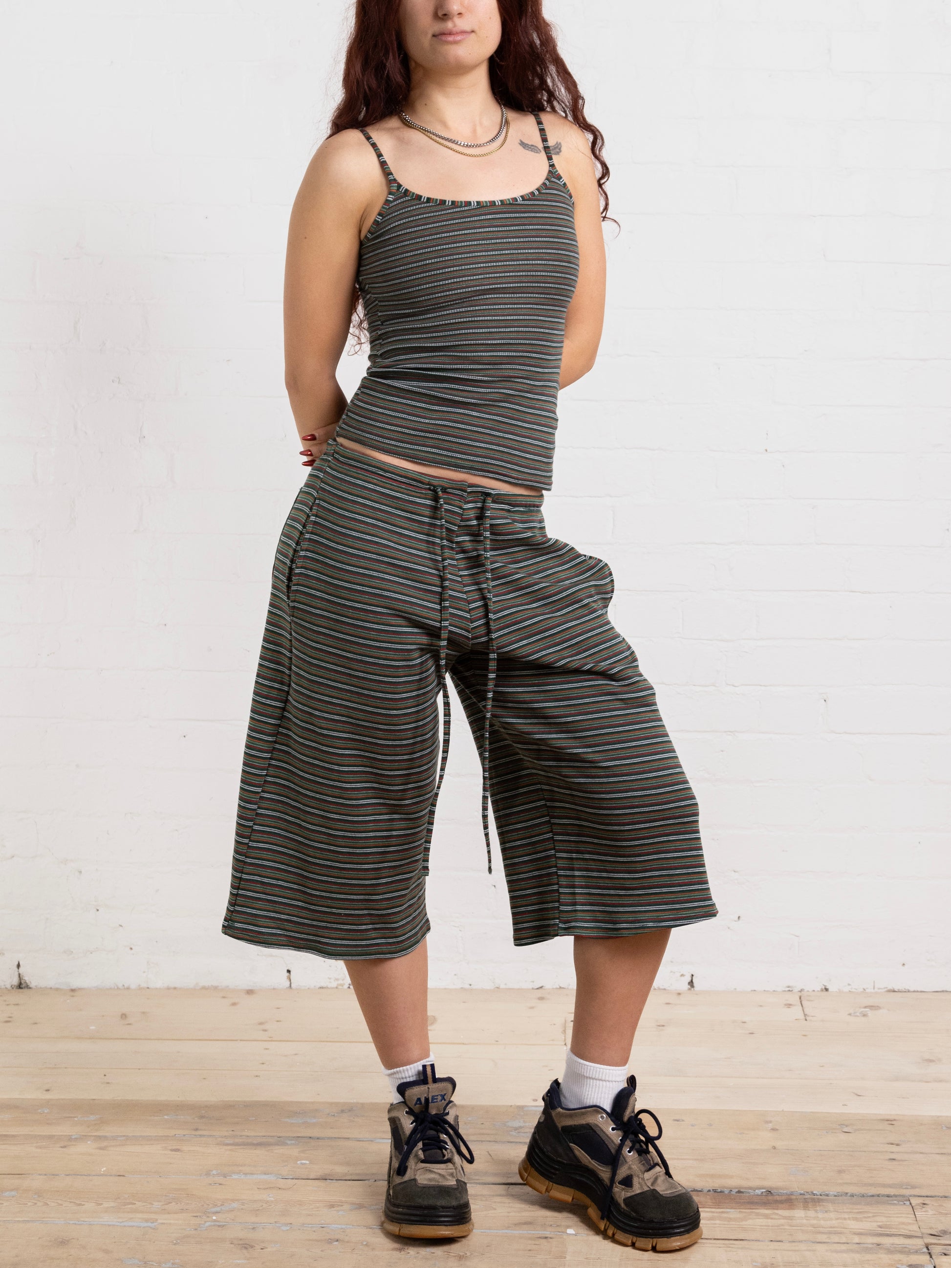 dylan top - green stripe