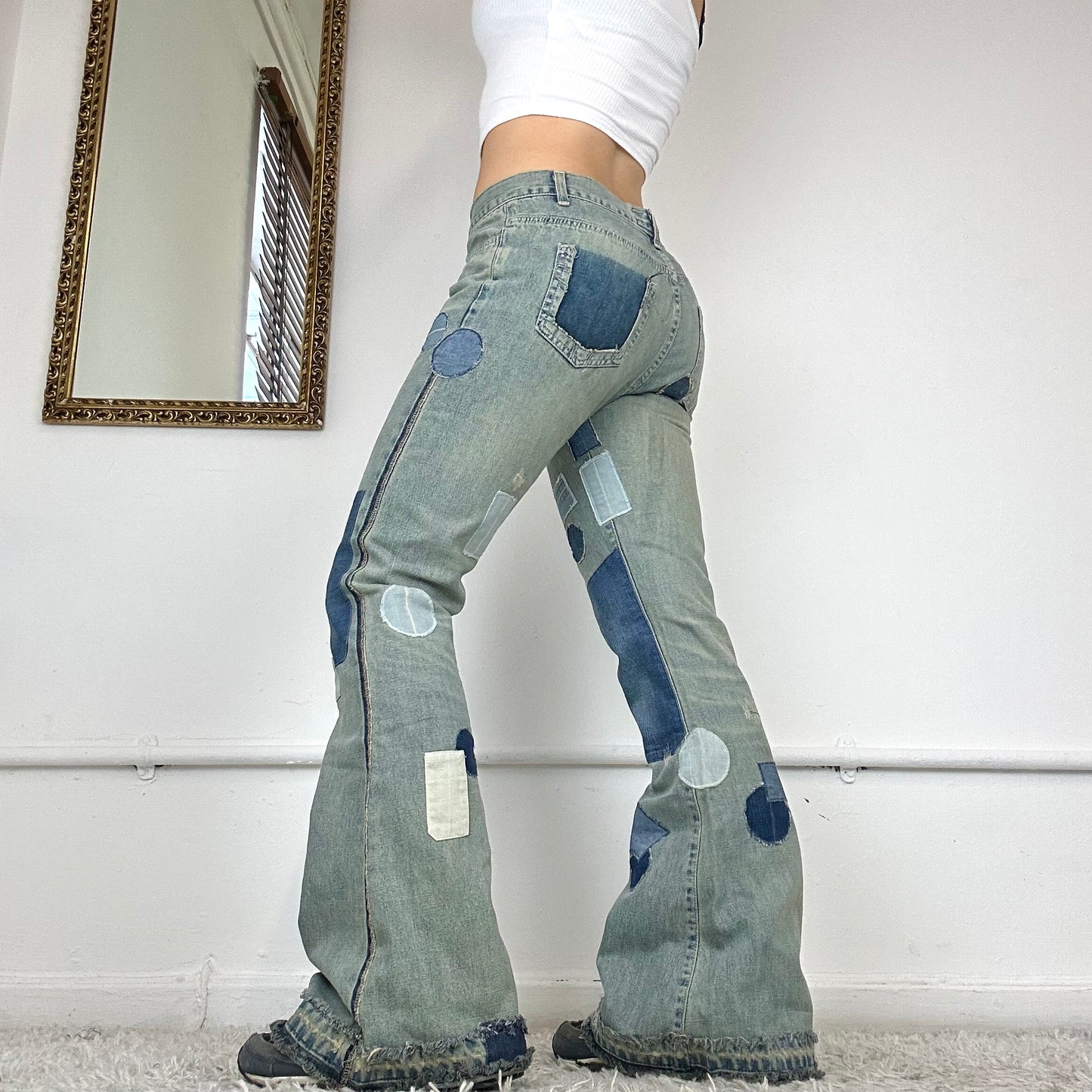 vintage miss sixty patchwork jeans