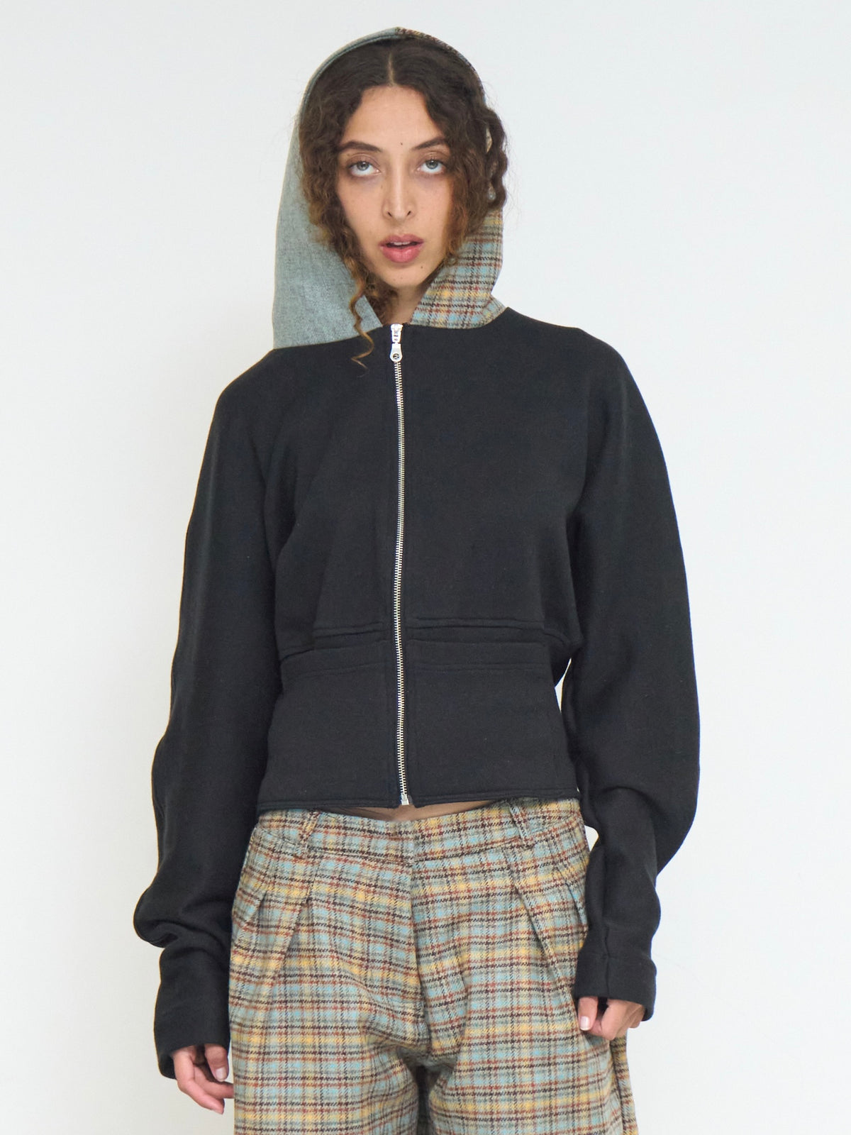 theo split jacket - black