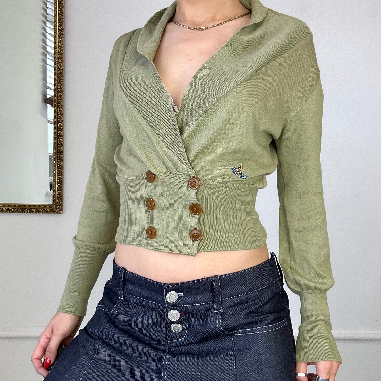 Vivienne Westwood sage green cardigan