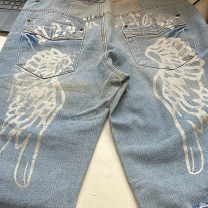 2000s baggy denim jorts