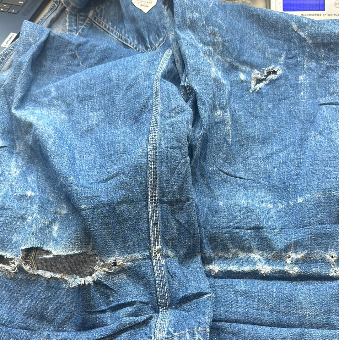 vintage blue denim dungarees