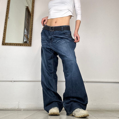 00’s buffalo dark wash baggy jeans