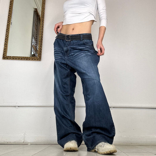 00’s buffalo dark wash baggy jeans