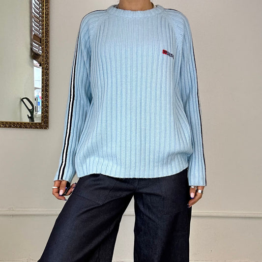 90s baby blue diesel knit jumper