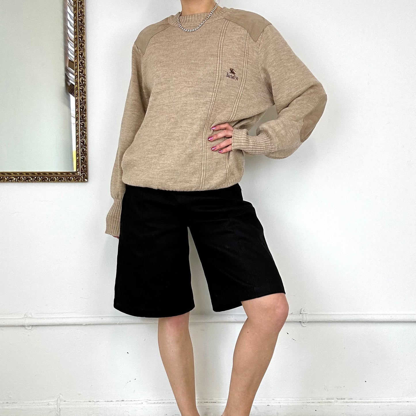 vintage cream burberry knit jumper