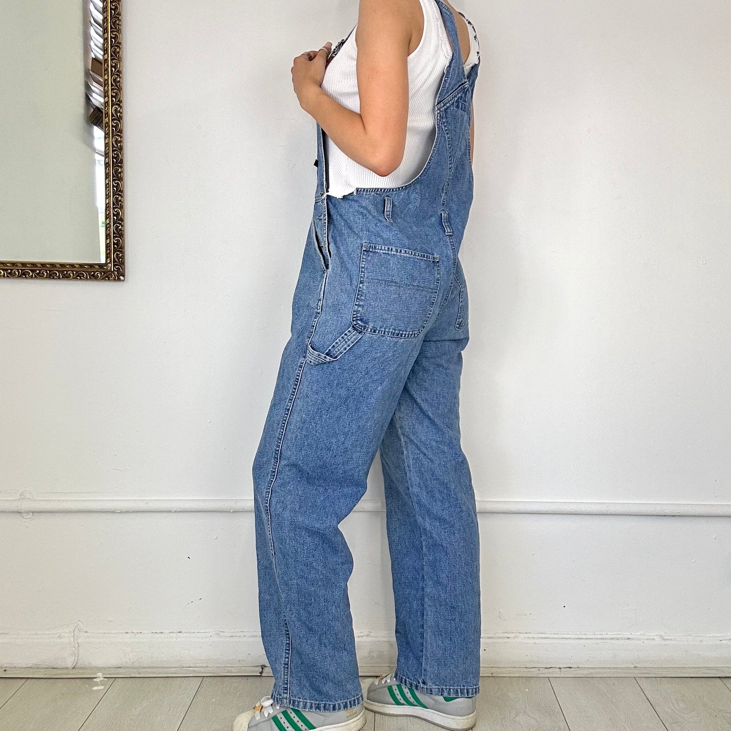 light wash denim dungarees