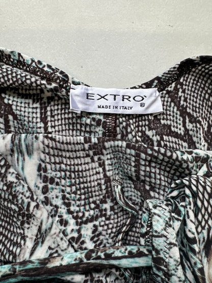 extro snake print slinky maxi dress