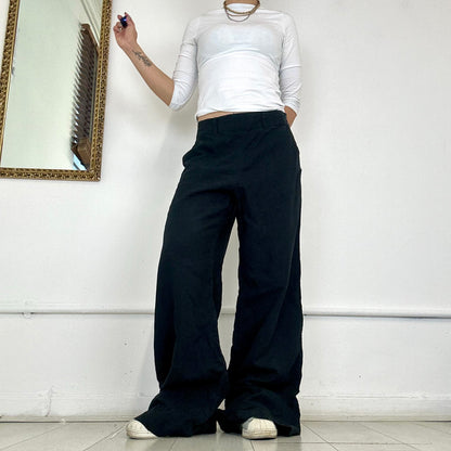 ralph lauren vintage wide leg linen trousers