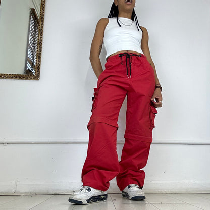 vintage red cargo diesel trousers