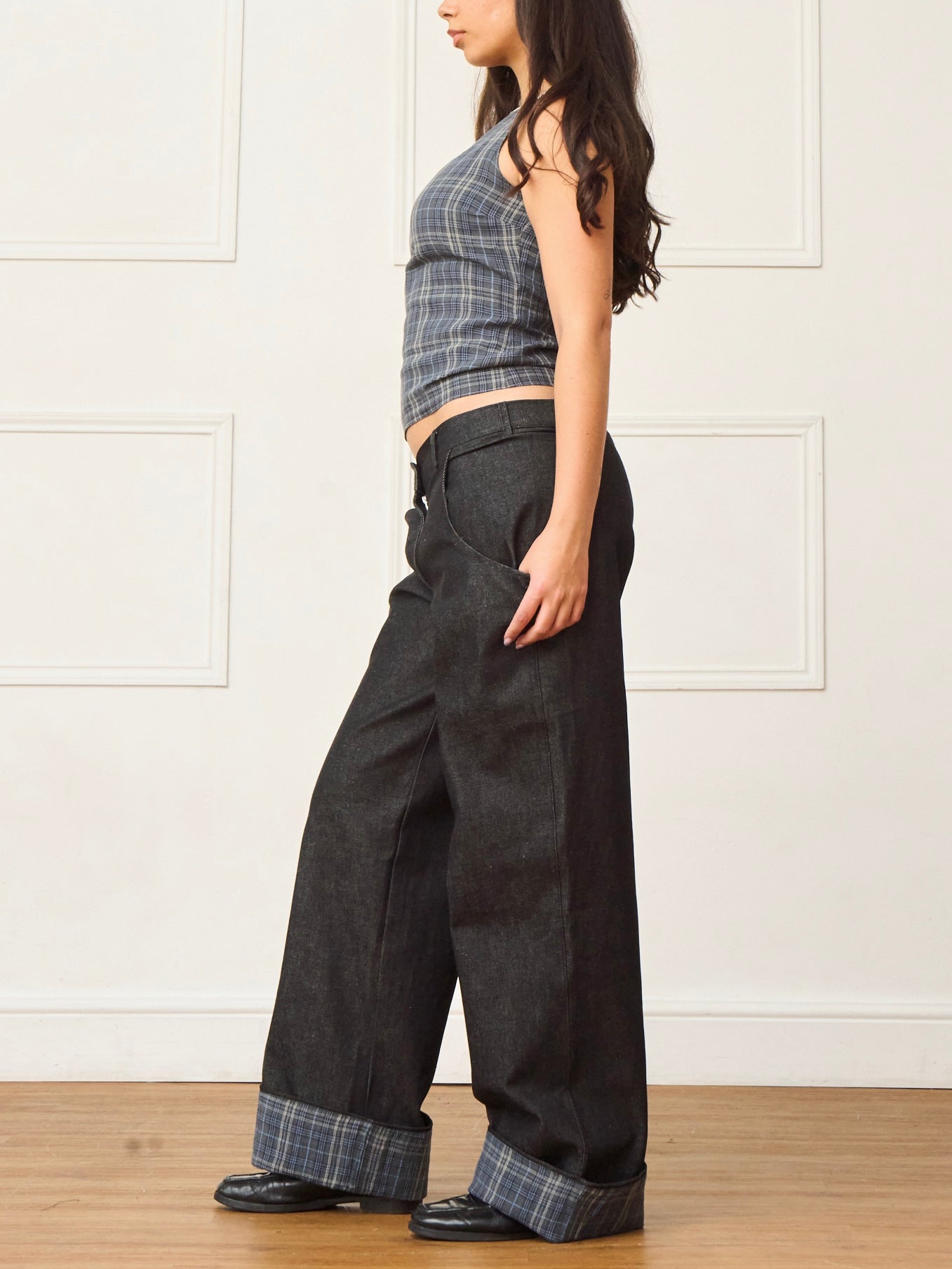 circle jean - dark grey denim