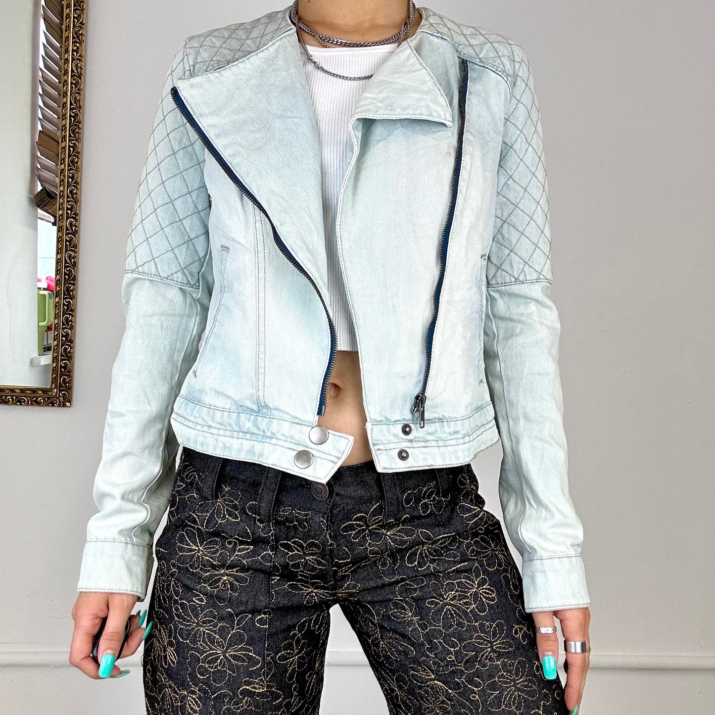 pimkie asymmetric denim jacket