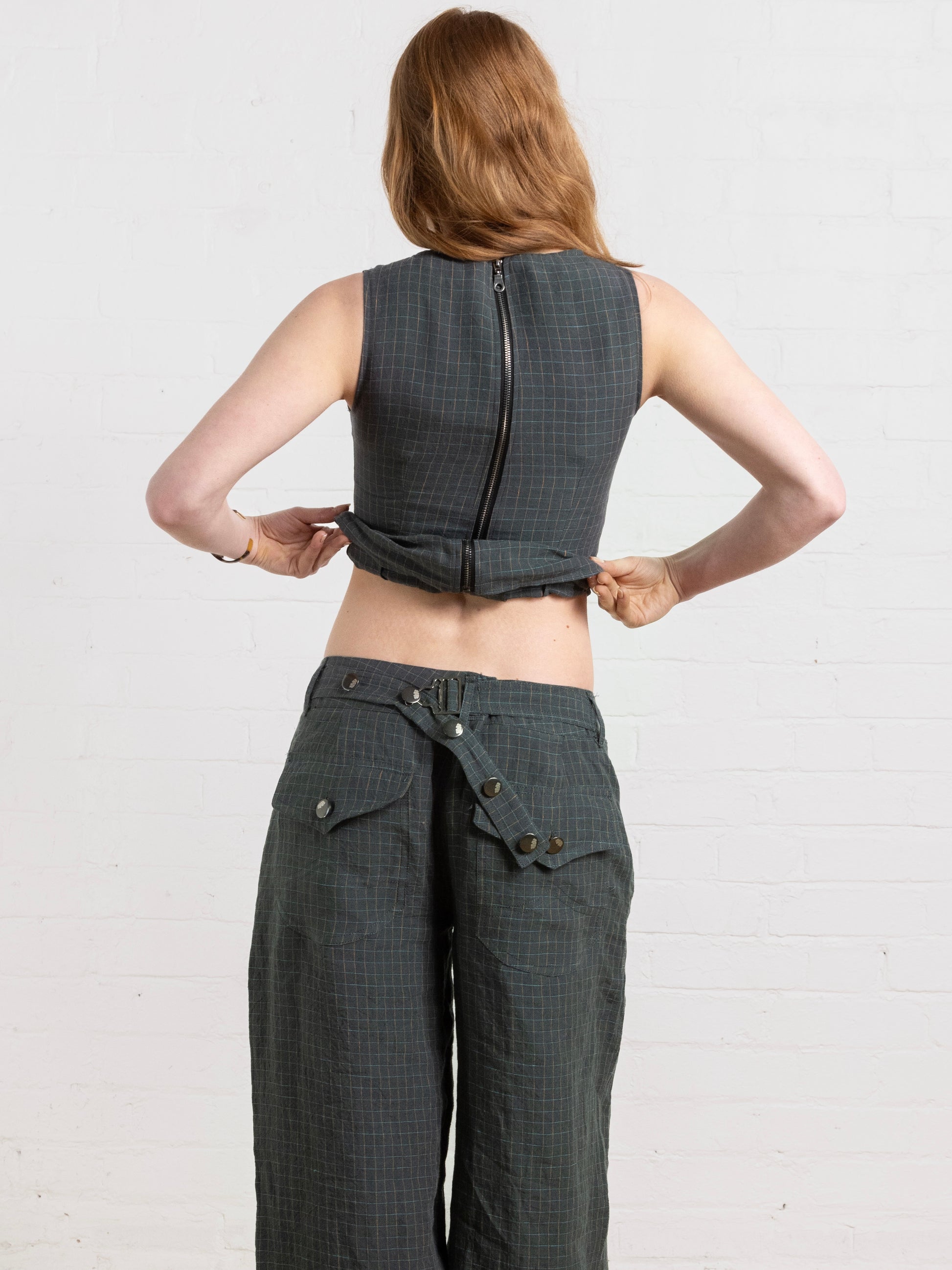 balloon trouser - fern linen