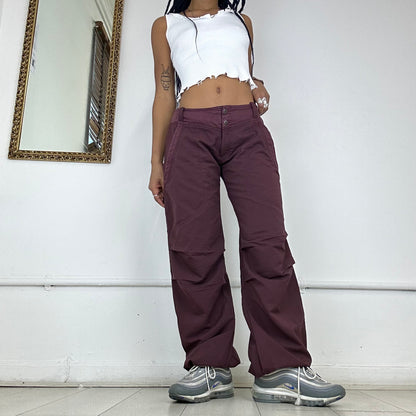 nike burgundy cargo trousers