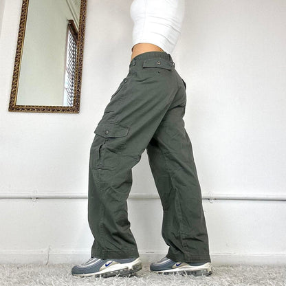 wide leg 2000s cargo trousers