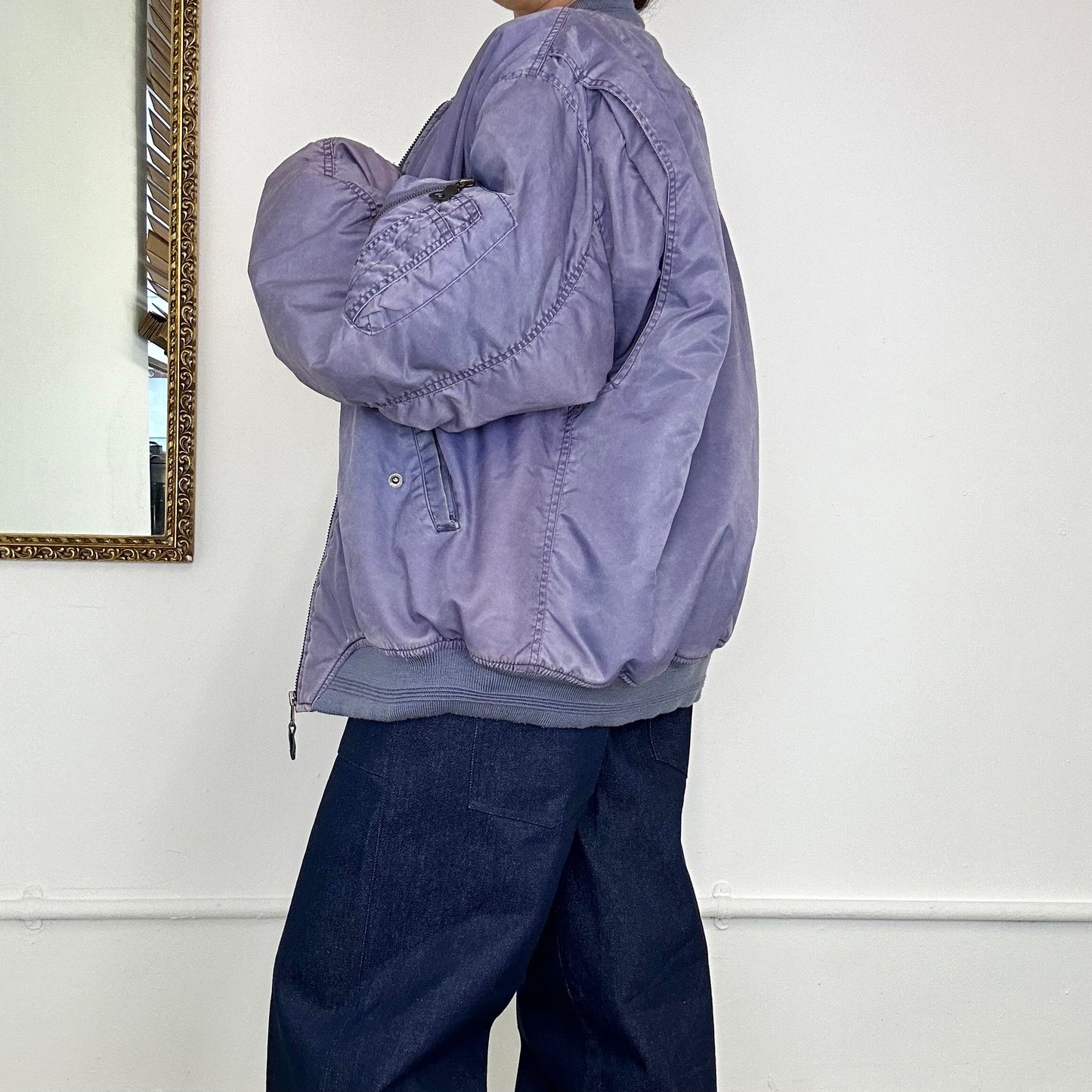 90s lilac bomber jacket