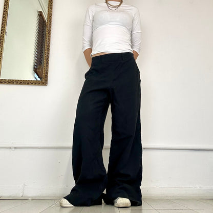 ralph lauren vintage wide leg linen trousers