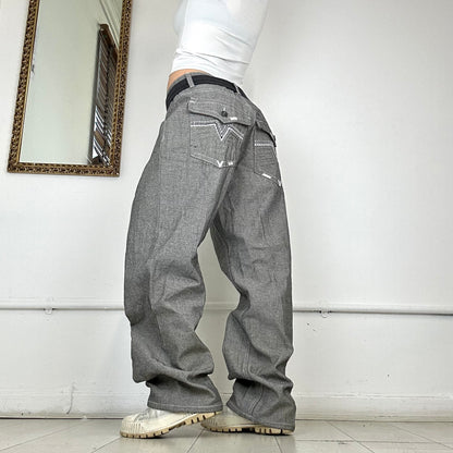 00’s grey baggy jeans