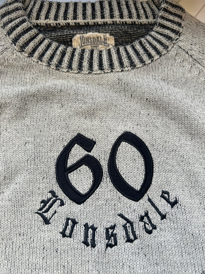 vintage grey lonsdale knit jumper