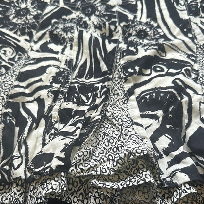 abstract print mini skirt