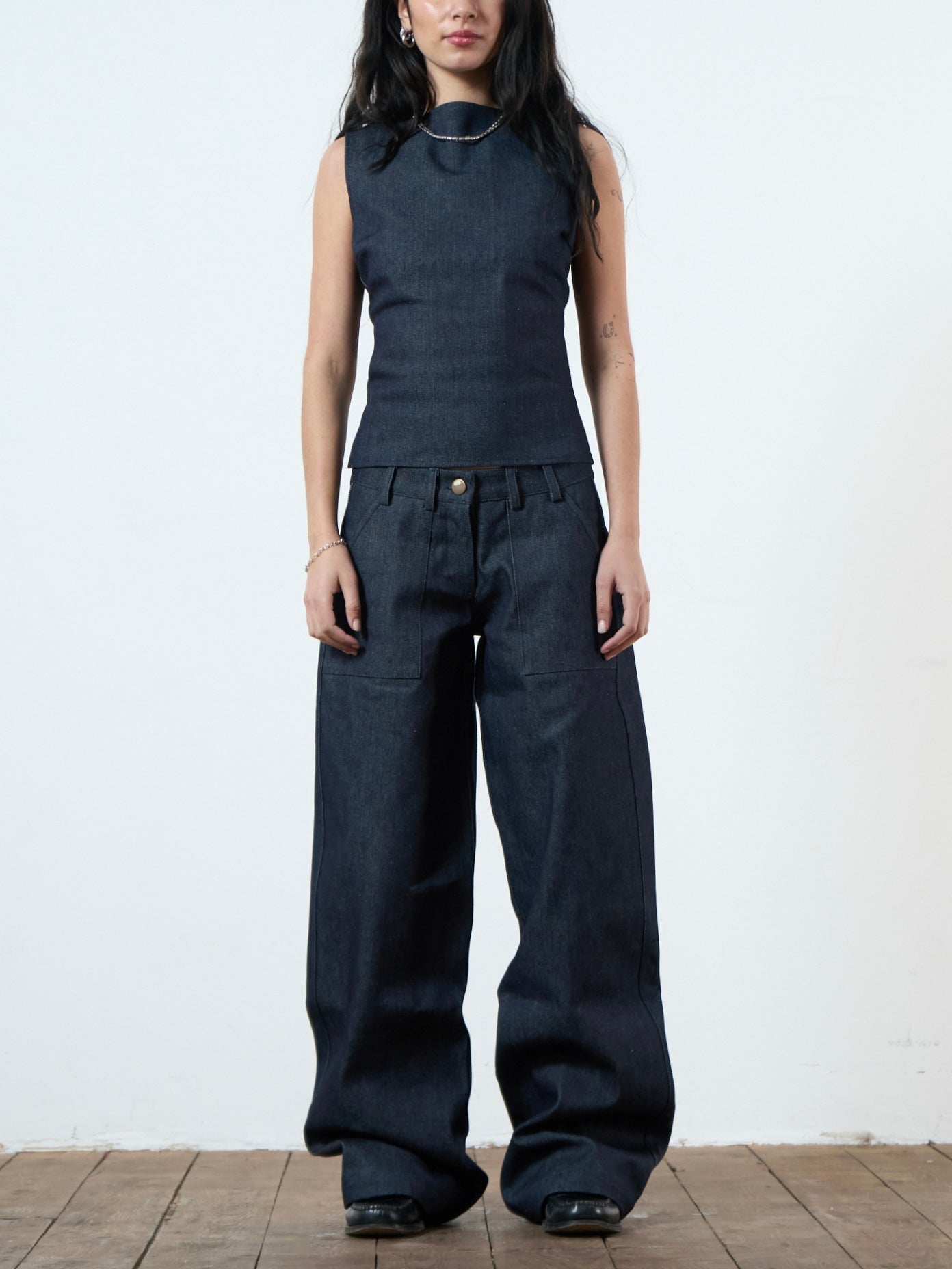 slouch jean - navy denim