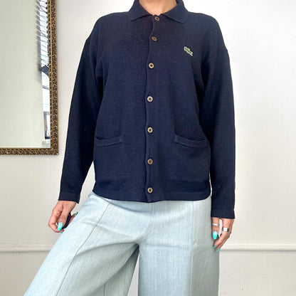 90's lacoste knitted button up cardigan