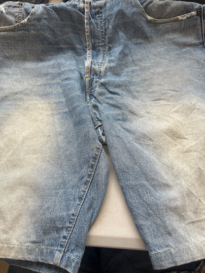 light wash denim shorts