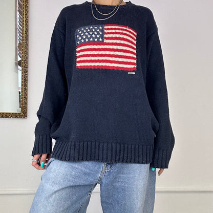 vintage USA flag knitted jumper