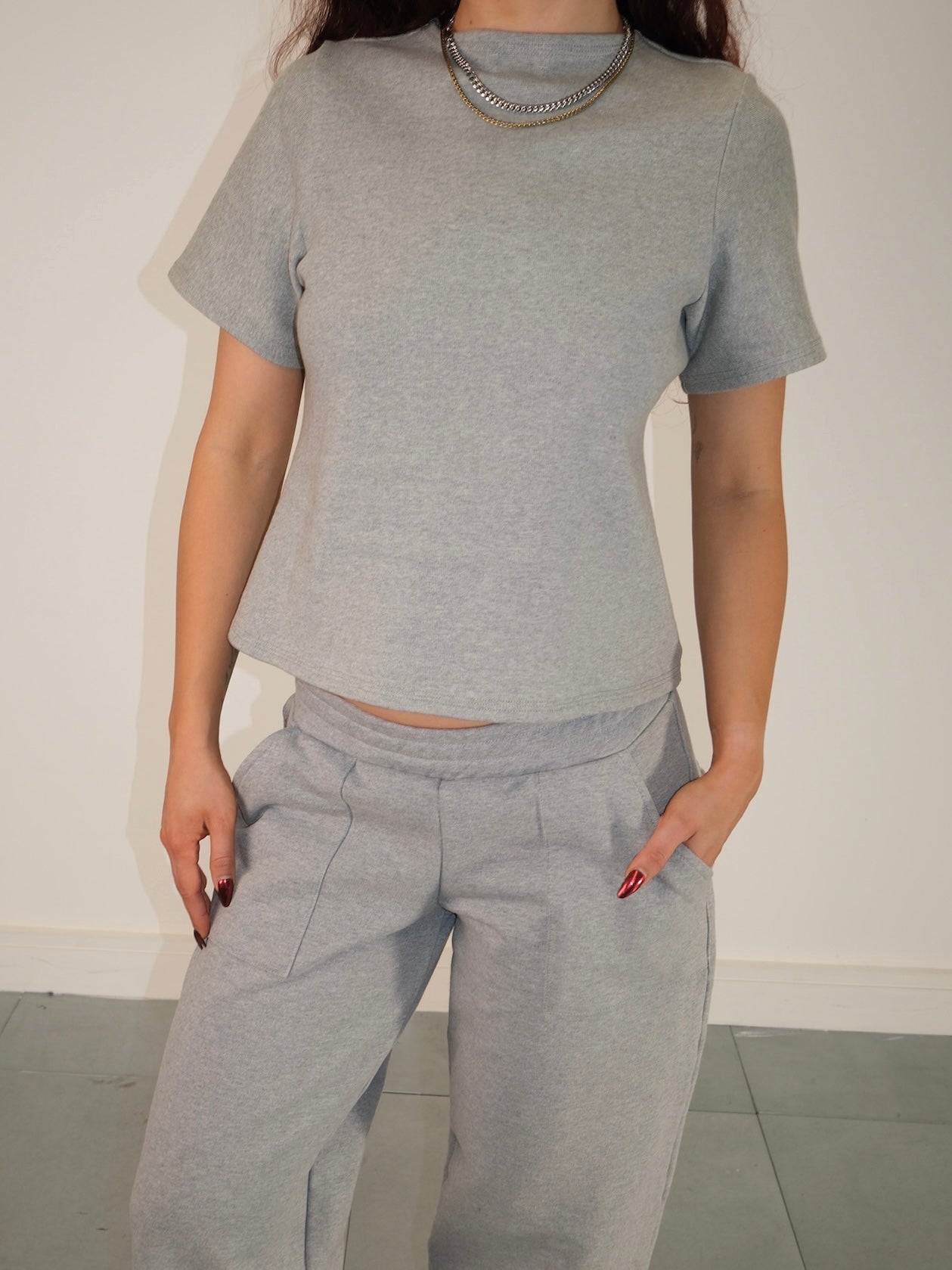 devon top - grey