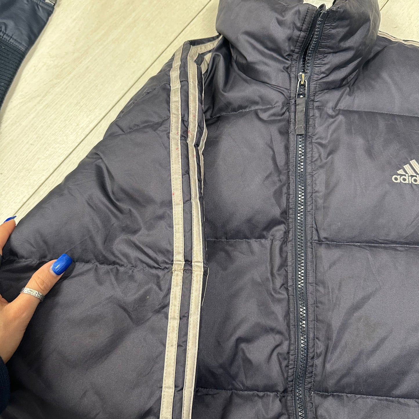 vintage adidas puffer coat