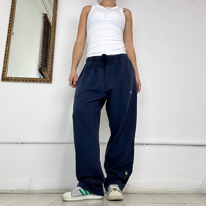 vintage navy nike jersey joggers