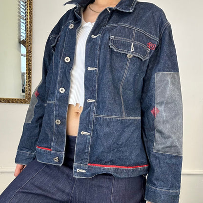 90's dark wash denim jacket by mecca