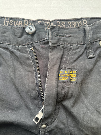 black utility shorts by g-star