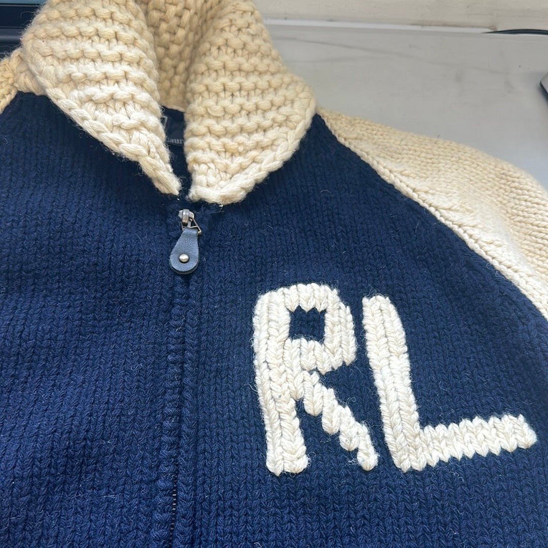 zip up polo by ralph lauren knit jumper